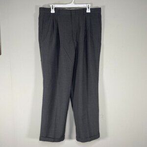 Dockers Worsted Wool Blend Dress Slack Pants Men's 36 x 30 High Rise Gray Office
